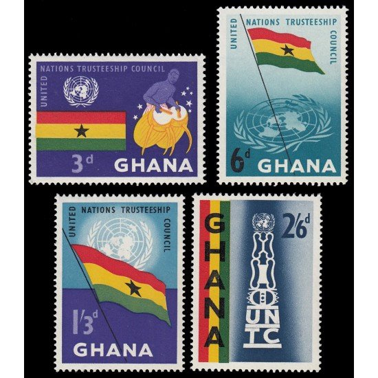 Ghana 60/63 1959 Consejo de tutela de las Naciones Unidas MNH Ghana 60/63 1959 Consejo de tutela de las Naciones Unidas MNH