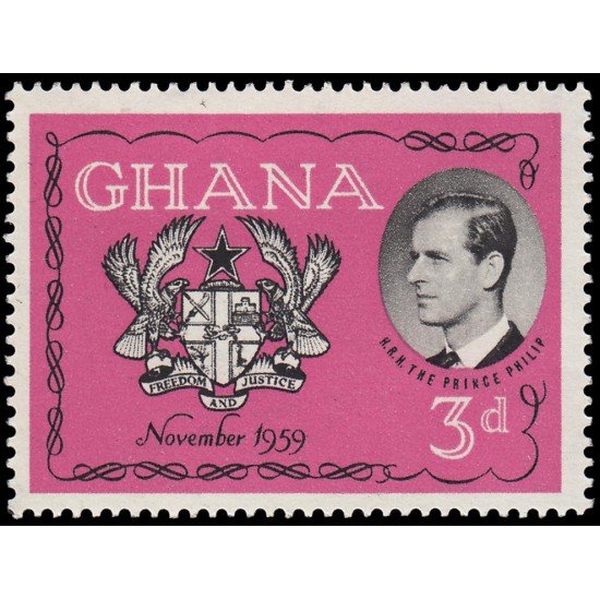 Ghana 59 1959 Visita del príncipe Felipe de Edimburgo MNH Ghana 59 1959 Visita del príncipe Felipe de Edimburgo MNH