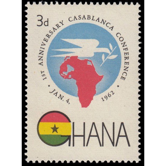 Ghana 103 1962 Aniversario de la conferencia de Casablanca MNH Ghana 103 1962 Aniversario de la conferencia de Casablanca MNH