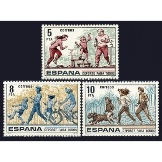 España Spain 2516/18 1979 Deportes para todos MNH