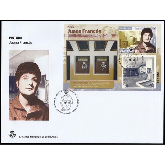 España Spain 5813 2025 Pintura Juana Francés SPD Sobre Primer Día España Spain 5813 2025 Pintura Juana Francés SPD Sobre Primer Día