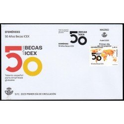 España Spain 5822 2025 Efemérides 50 años becas ICEX SPD Sobre Primer Día España Spain 5822 2025 Efemérides 50 años becas ICEX SPD Sobre Primer Día
