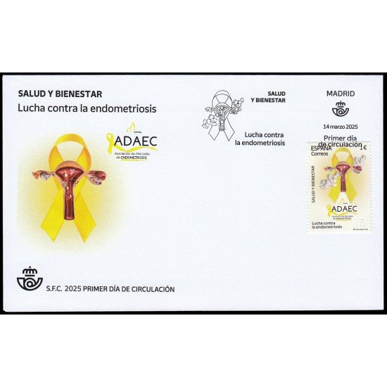 España Spain 5815 2025 Salud y bienestar Lucha contra la endometriosis SPD Sobre Primer Día España Spain 5815 2025 Salud y bienestar Lucha contra la endometriosis SPD Sobre Primer Día