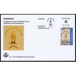 España Spain 5818 2025 Efemérides Centenario de la Sociedad coral polifónica de Pontevedra SPD Sobre Primer Día España Spain 5818 2025 Efemérides Centenario de la Sociedad coral polifónica de Pontevedra SPD Sobre Primer Día
