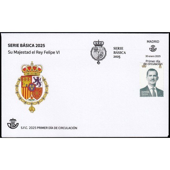 España Spain 5804 2025 Serie básica 2025 Su Majestad el Rey Felipe VI SPD Sobre Primer Día Tarifa A España Spain 5804 2025 Serie básica 2025 Su Majestad el Rey Felipe VI SPD Sobre Primer Día Tarifa A