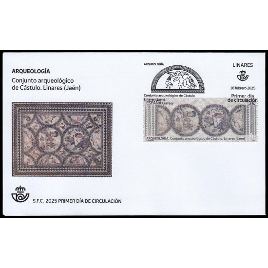 España Spain 5808 2025 Arqueología Conjunto arqueológico de Cástulo SPD Sobre Primer Día España Spain 5808 2025 Arqueología Conjunto arqueológico de Cástulo SPD Sobre Primer Día