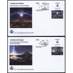España Spain 5809/10 2025 Turismo sostenible Punta Nariga y Parque Nacional de Monfragüe SPD Sobre Primer Día Tarifa A3 y Tarifa D España Spain 5809/10 2025 Turismo sostenible Punta Nariga y Parque Nacional de Monfragüe SPD Sobre Primer Día Tarifa A3 y Tarifa D