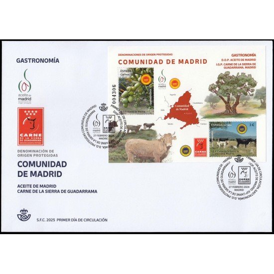 España Spain 5811 2025 Gastronomía Comunidad de Madrid SPD Sobre Primer Día España Spain 5811 2025 Gastronomía Comunidad de Madrid SPD Sobre Primer Día
