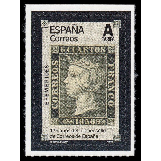 España Spain 5802 2025 Efemérides 175 años del primer sello de Correos de España Autoadhesivo España Spain 5802 2025 Efemérides 175 años del primer sello de Correos de España Autoadhesivo