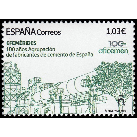 España Spain 5807 2025 Efemérides 100 años Oficemen MNH España Spain 5807 2025 Efemérides 100 años Oficemen MNH