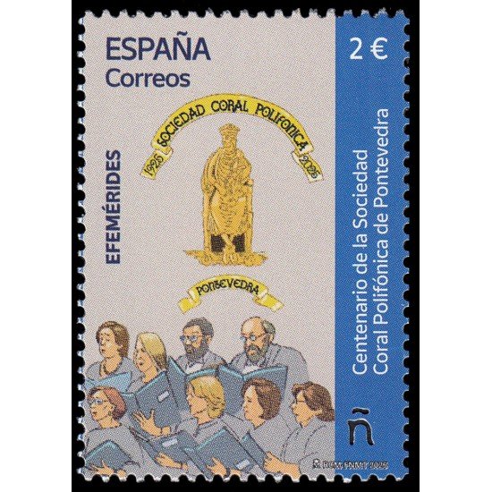 España Spain 5818 2025 Efemérides Centenario de la Sociedad coral polifónica de Pontevedra MNH España Spain 5818 2025 Efemérides Centenario de la Sociedad coral polifónica de Pontevedra MNH