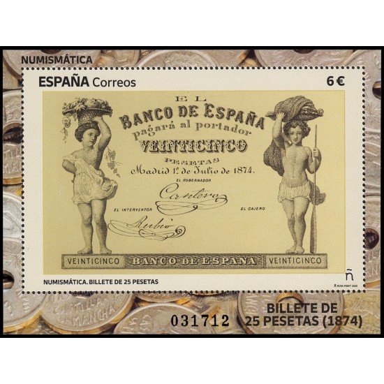 España Spain 5816 2025 Numismática Billete de 25 pesetas MNH España Spain 5816 2025 Numismática Billete de 25 pesetas MNH