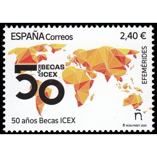 España Spain 5822 2025 Efemérides 50 años becas ICEX MNH España Spain 5822 2025 Efemérides 50 años becas ICEX MNH