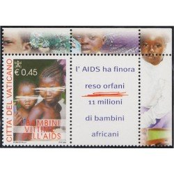 Vaticano 1342 2004 Lucha contra el SIDA Niños MNH Vaticano 1342 2004 Lucha contra el SIDA Niños MNH