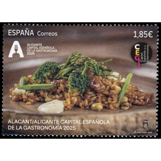 España Spain 5837 2025 Alicante Capital española de la gastronomía 2025 MNH España Spain 5837 2025 Alicante Capital española de la gastronomía 2025 MNH