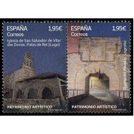 España Spain 5843/44 2025 Patrimonio artístico Iglesia de San Salvador de Vilar das Donas Palas de Rei Lugo y Puerta del Revellín Logroño MNH