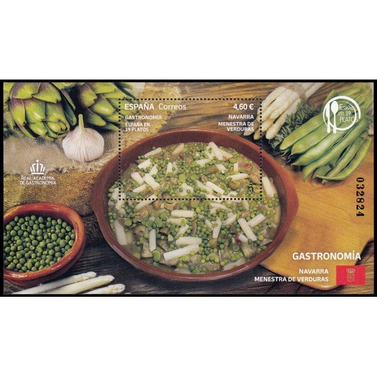 España Spain 5839 2025 Gastronomía Navarra Menestra de verduras MNH España Spain 5839 2025 Gastronomía Navarra Menestra de verduras MNH