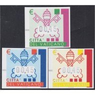 Vaticano Atms 15/17 2004 Escudos de la Santa Sede MNH