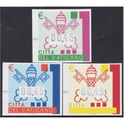 Vaticano Atms 15/17 2004 Escudos de la Santa Sede MNH