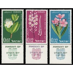 Israel 200/02 1961 13 aniv. del Estado Flores MNH Israel 200/02 1961 13 aniv. del Estado Flores MNH