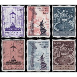Vaticano Aéreo 47/52 1967 Avión MNH Vaticano Aéreo 47/52 1967 Avión MNH