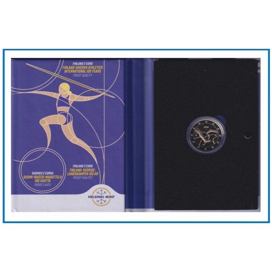 Finlandia 2025 Cartera Oficial Moneda 2 € Conm. Proof Atletismo Finlandia 2025 Cartera Oficial Moneda 2 € Conm. Proof Atletismo