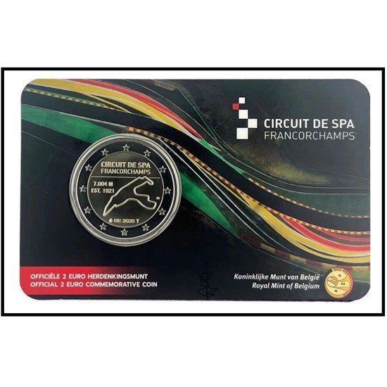 Bélgica 2025 Cartera Oficial Coin Card Moneda 2 € Spa V. holandesa Bélgica 2025 Cartera Oficial Coin Card Moneda 2 € Spa V. holandesa