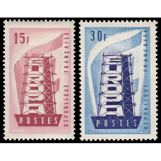 France Francia 1076/77 1956 Europa MH France Francia 1076/77 1956 Europa MH