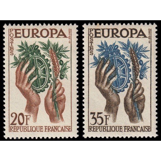 France Francia 1122/23 1957 Europa MH France Francia 1122/23 1957 Europa MH