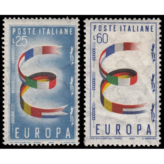 Italia Italy 744/45 1957 Europa MH