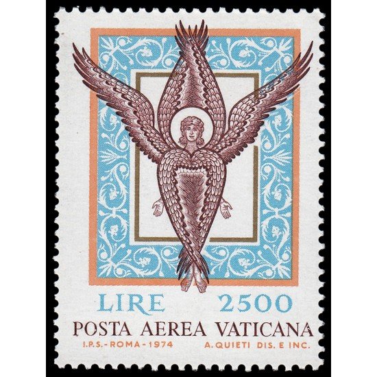 Vaticano Aéreo 59 1974 Angel de la Basílica de St. Marcos Venecia MNH Vaticano Aéreo 59 1974 Angel de la Basílica de St. Marcos Venecia MNH