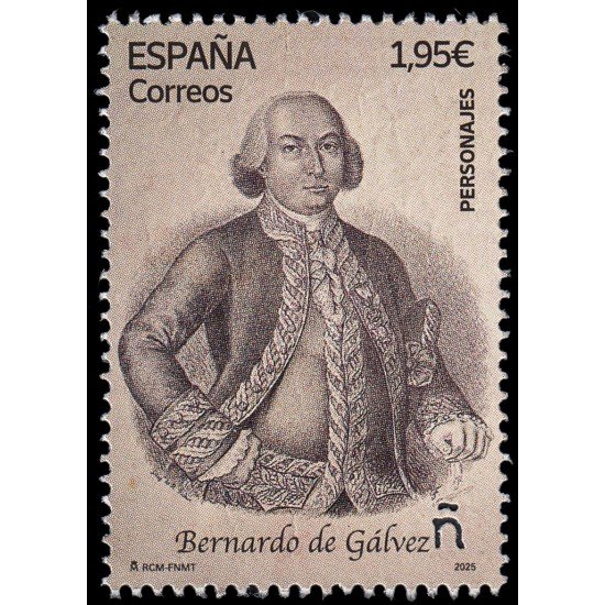 España Spain 5852 2025 Personajes Bernardo de Gálvez MNH España Spain 5852 2025 Personajes Bernardo de Gálvez MNH