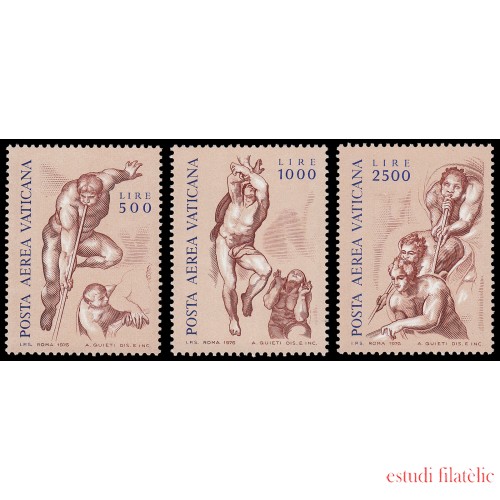 REL/S Vaticano Aéreo 60/62 1976  Serie Fresco de Miguel Angel MNH