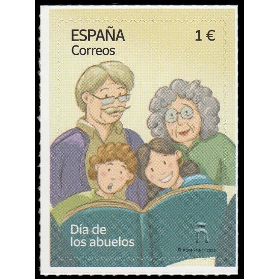 España Spain 5853 2025 Día de los abuelos Autoadhesivo España Spain 5853 2025 Día de los abuelos Autoadhesivo