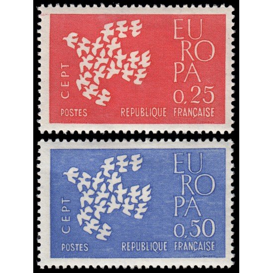 France Francia 1309/10 1961 Europa MH France Francia 1309/10 1961 Europa MH