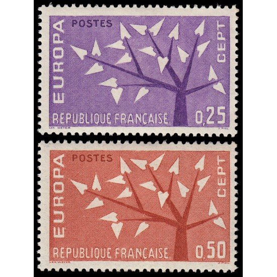 France Francia 1358/59 1962 Europa MH France Francia 1358/59 1962 Europa MH