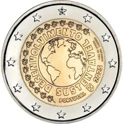 Portugal 2025 2 € euros conmemorativos Desarrollo Sostenible 2ª Portugal 2025 2 € euros conmemorativos Desarrollo Sostenible 2ª