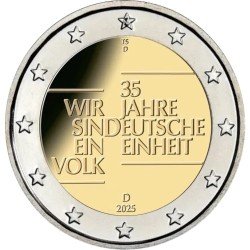Alemania 2025 2 € euros conmemorativos Unidad Alemana ( 5 cecas ) Alemania 2025 2 € euros conmemorativos Unidad Alemana ( 5 cecas )