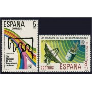 España Spain 2522/23 1979 Dia mundial de las Telecomunicaciones MNH