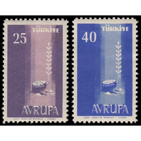 Turquía Turkey 1412/13 1958 Europa MH Turquía Turkey 1412/13 1958 Europa MH