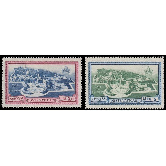 Vaticano Express 5/6 1945 Vista aérea de la ciudad del Vaticano MH