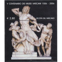 Vaticano HB 30 2006 5º Cent. del Museo Vaticano Estatua MNH Vaticano HB 30 2006 5º Cent. del Museo Vaticano Estatua MNH