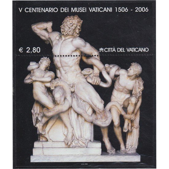 Vaticano HB 30 2006 5º Cent. del Museo Vaticano Estatua MNH Vaticano HB 30 2006 5º Cent. del Museo Vaticano Estatua MNH