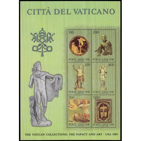 Vaticano HB 7 1983 Colección de arte del Vaticano en EEUU MNH Vaticano HB 7 1983 Colección de arte del Vaticano en EEUU MNH