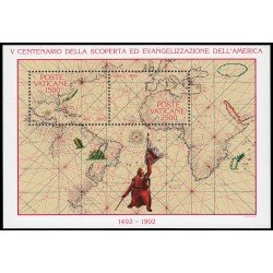 Vaticano HB 13 1992 5 Centenario del descubrimiento de América Colón MNH Vaticano HB 13 1992 5 Centenario del descubrimiento de América Colón MNH