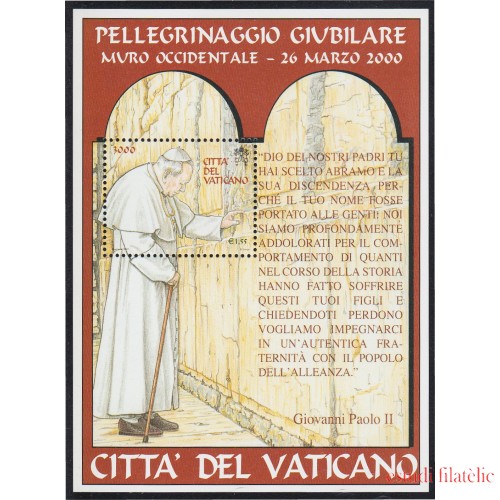 Vaticano HB 23 2001 Peregrinajes jubileos de St. Pedro Juan Pablo II MNH