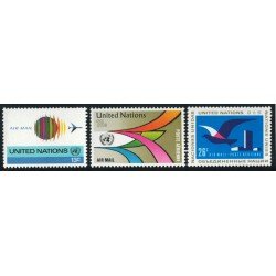 FAU2/S Naciones Unidas  New York  Nº A 19/21  1974  Serie Aves Avion Símbolo Lujo