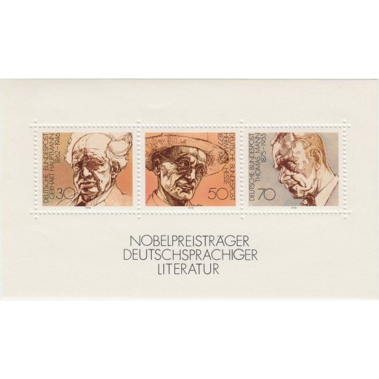 Alemania Federal Germany HB 15 1978 Premios Nobel de literatura en lengua alemana MNH