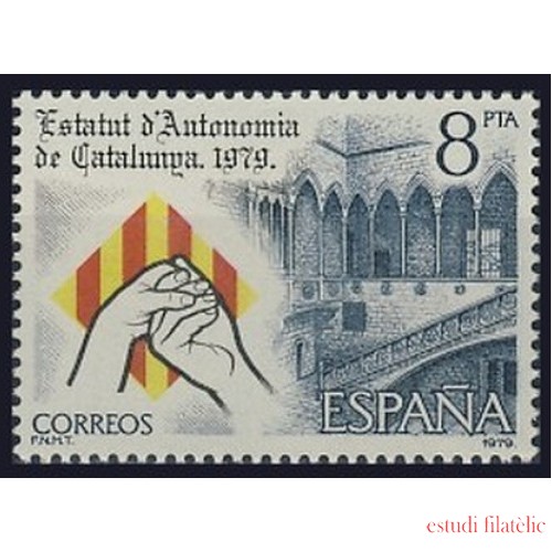 España Spain 2546 1979 Proclamación del Estatuto Autonomía Catalunya MNH