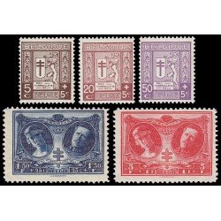 Bélgica 240/44 1926-27 Por los tuberculosos de la guerra MNH Bélgica 240/44 1926-27 Por los tuberculosos de la guerra MNH